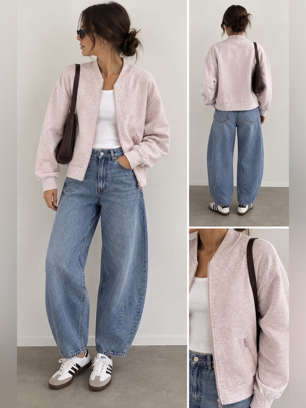 ARITZIA THIS IS THE CONSTANT BLUSH PINK BOMBER